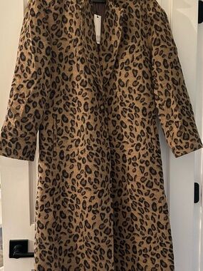 Anthropologie cupcakes & cashmere Leopard-Print Trench Coat in Tan and Black